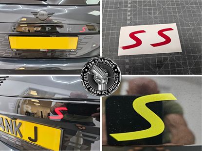 Picture of Mini J01  Electric Cooper S 2024 onwards rear "S" Accent overlay