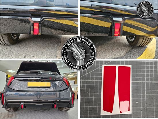 Picture of Mini JCW J01  Electric 2024 onwards rear Bumper Diffuser Accents
