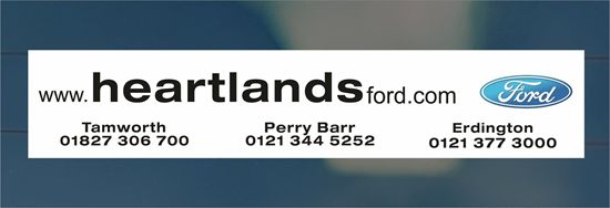 Picture of Heartlands  - Tamworth - Perry Barr - Erdington Dealer rear glass Sticker