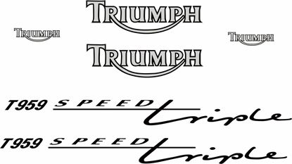 Picture of Triumph Speed Triple T959 1997 - 1998 replacement Decals / Stickers