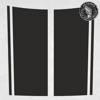 Picture of Transit Custom 2018- 23 Bonnet Stripes / Stickers Exact Factory Fit