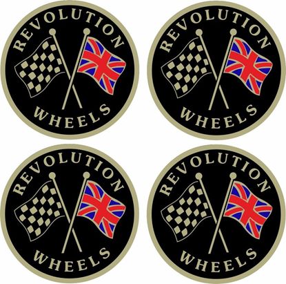 Picture of Mini Revolution Wheels replacement 57mm Wheel overlay Decals / Stickers