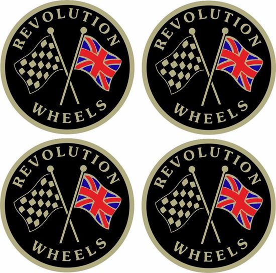 Picture of Mini Revolution Wheels replacement 57mm Wheel overlay Decals / Stickers