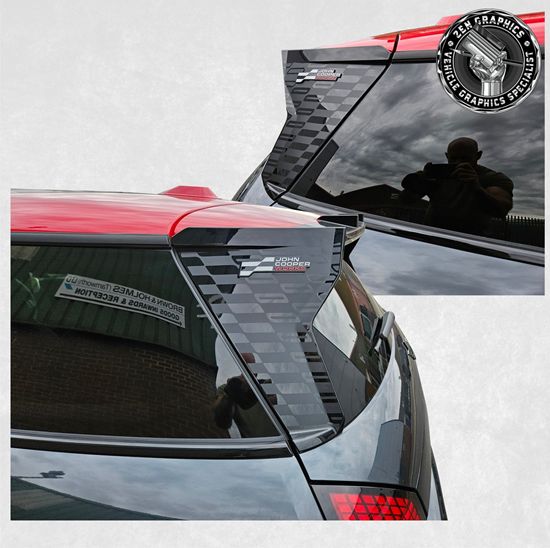 Picture of Mini J01 Electric Cooper S / JCW C Pillar / Spoiler Decals / Stickers