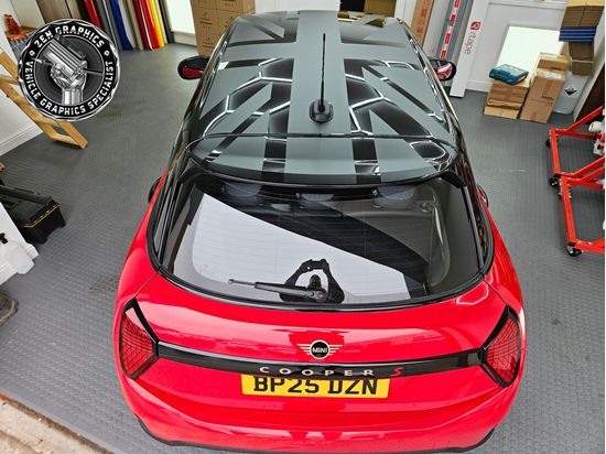 Picture of Mini F65 full Roof Black Jack Decals / Stickers