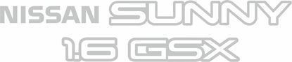 Picture of Nissan Sunny 1.6 GSX  Coupe replacement rear Decals / Stickers