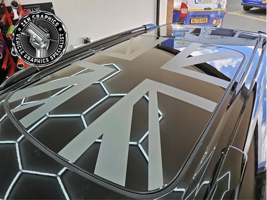 Picture of Mini J05 Aceman Panoramic Roof Night Jack Decals / Stickers