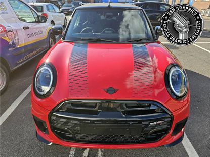 Picture of Mini F67 Cabriolet Gloss Black / Transparent OEM spec Bonnet Stripes / Stickers