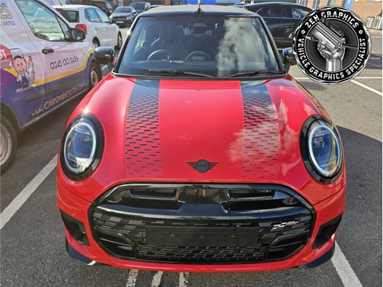 Picture of Mini F67 Cabriolet Gloss Black / Transparent OEM spec Bonnet Stripes / Stickers