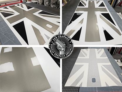 Picture of Mini F55 5 Door Black Jack Roof graphic / Sticker