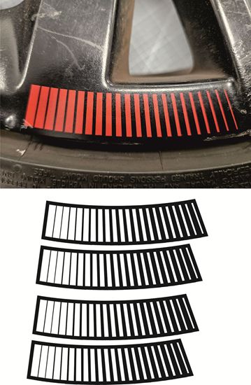Picture of Peugeot 208 Black Edition Alloy Wheel Paint Stencil Decals