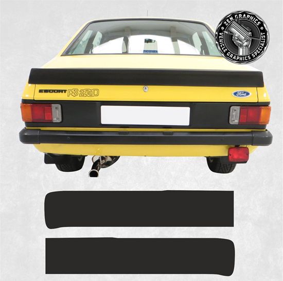 Picture of Ford Escort MK2 rear Boot / Number Plate panel Black out Vinyl