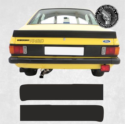 Picture of Ford Escort MK2 rear Tail light Panel Black out Vinyl
