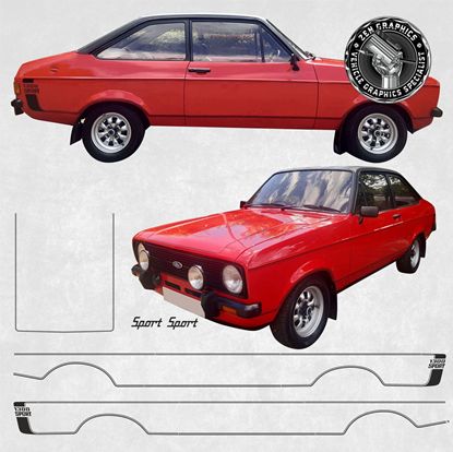 Picture of Ford Escort MK2 1300 Sport Stripes  / Decals