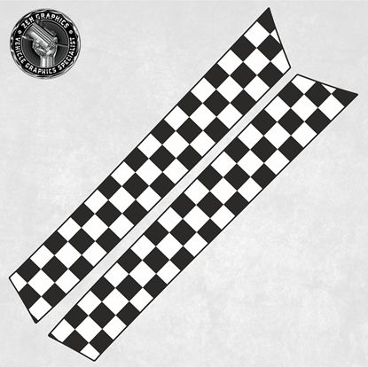 Picture of Mini R50 / R52 Cooper Chequer Flag Bonnet Stripes