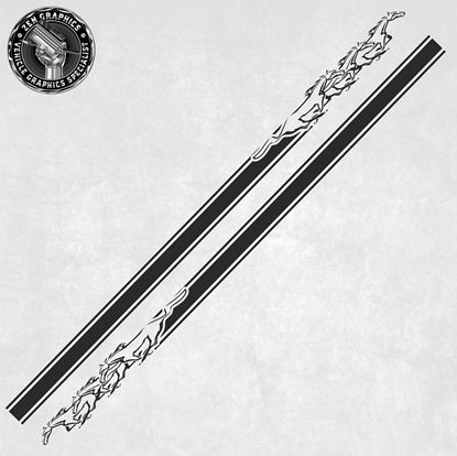 Picture of Ford Mustang Gen 4 (SN95) Facelift 1999 - 2004 Pony side Stripes / Stickers