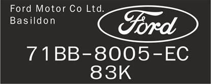 Picture of Ford Cortina MK3 1971 Pre-Face Lift Radiator replacement  Decal / Sticker