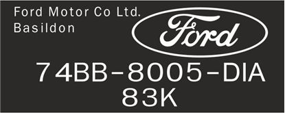 Picture of Ford Cortina MK3 1974 onwards Radiator replacement  Decal / Sticker