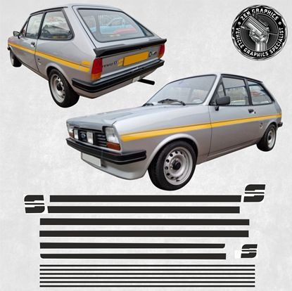Picture of Ford Fiesta MK1 Sport replacement Stripes / Decals