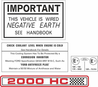 Picture of Ford Escort MK1 RS2000 replacement Decals / Stickers