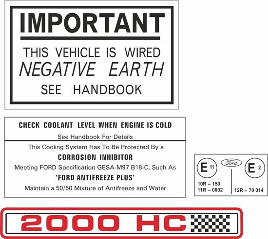 Picture of Ford Escort MK1 RS2000 replacement Decals / Stickers
