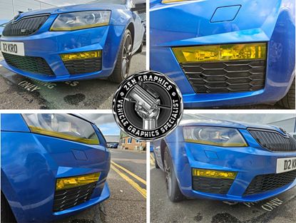 Picture of Skoda Octavia VRS / TDi / TSi  MK3 Fog / Spot Light Accent Yellow Tints