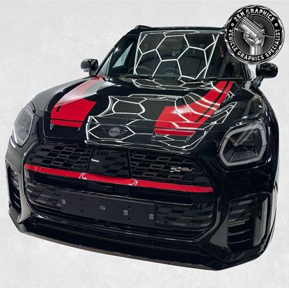 Picture of Mini U25 Countryman JCW Bonnet Stripes / Stickers