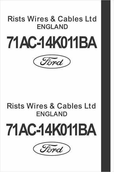 Picture of Ford Escort MK1 AVO / Mexico / RS1600 / RS2000 Wiring Loom Decal / Sticker