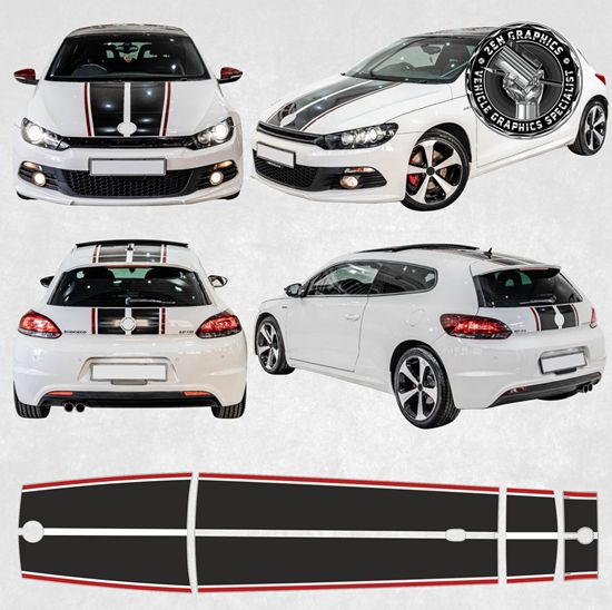 Picture of Scirocco 2009 - 2018 GTS over the top Stripes / Stickers