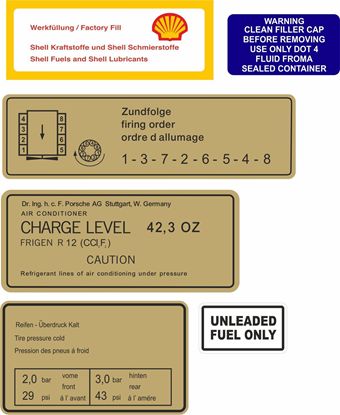Picture of 928 Engine Bay Decals