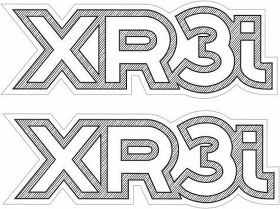 Picture of Ford Escort MK4 XR3i 90 - on spec replacement Wing Decals / Stickers