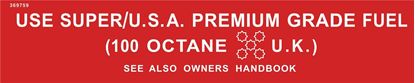 Picture of Rover P6 Premium Grade 100 Octane, 5 Star Fuel replacement Decal / Sticker