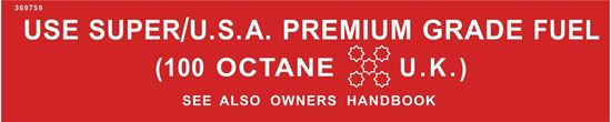 Picture of Rover P6 Premium Grade 100 Octane, 5 Star Fuel replacement Decal / Sticker