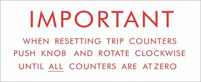 Picture of MG Speedo trip reset Decal / Sticker