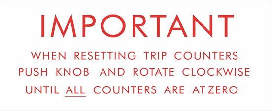 Picture of MG Speedo trip reset Decal / Sticker