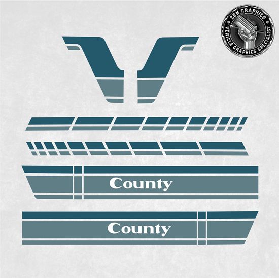 Picture of Defender 90 County 1984 - 1986 exact spec and original Colour's printed side Stripes