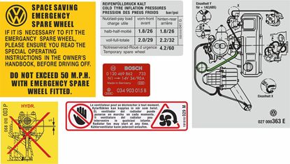Picture of VW MK2 Scirocco replacement engine bay Decals / Stickers