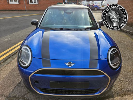 Picture of Mini j01  Electric Heritage Bonnet Stripes / Stickers