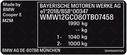 Picture of Mini J01 Electric VIN Decal / Sticker