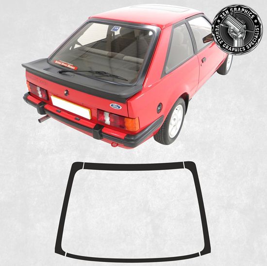 Picture of Ford Escort MK3 Tailgate Windscreen surround Vinyl / stickers