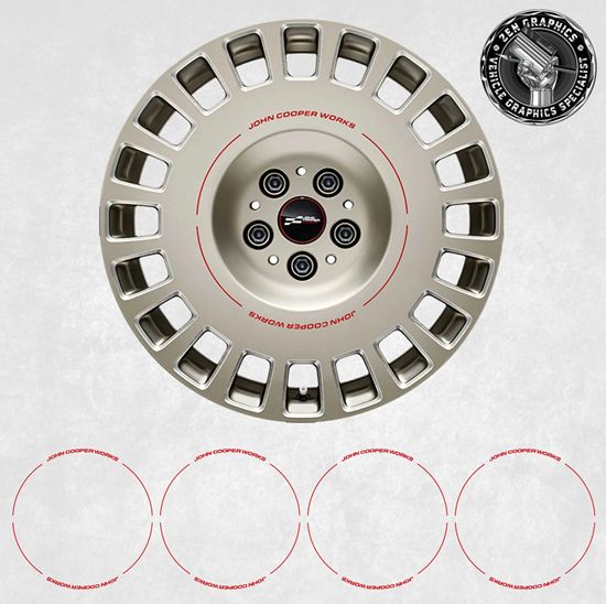 Picture of Mini 4th Gen JCW  18" 964 and 992 Rallye Spoke Alloy Wheel Decals / Stickers