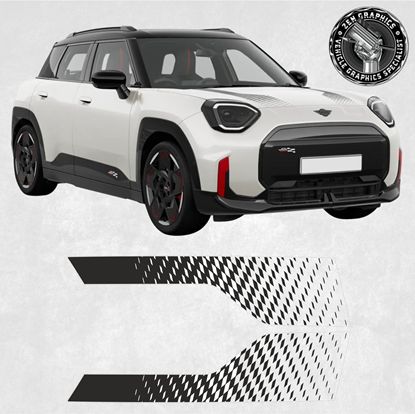 Picture of Mini Aceman J05 Gloss Black / Transparent OEM spec Bonnet Stripes / Stickers - copy