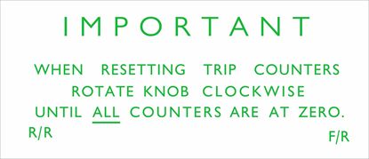 Picture of Austin Morris Minor, Triumph TR6, TR7, Dolomite Sprint trip reset Decal / Sticker