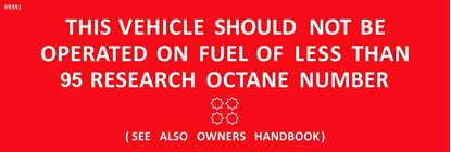 Picture of Rover P6 95 Octane, 4 Star Fuel replacement Decal / Sticker