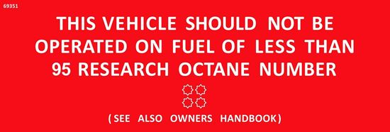 Picture of Rover P6 95 Octane, 4 Star Fuel replacement Decal / Sticker