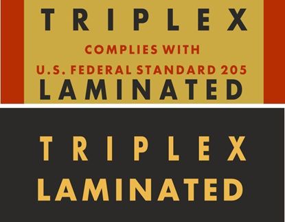 Picture of BMC Triumph / Austin / Rover / Ford Triplex Laminated douhle sided Glass Decal / Sticker