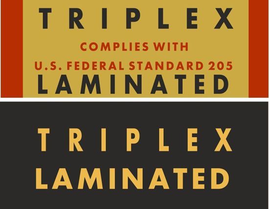 Picture of BMC Triumph / Austin / Rover / Ford Triplex Laminated douhle sided Glass Decal / Sticker