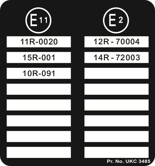 Picture of Triumph 2000/2500 E11 / E2 patents Decal / Sticker