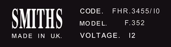 Picture of Triumph 2000 MK1 Smiths Heater Decal / Sticker