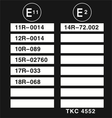 Picture of Triumph Spitfire 1500 1979 - 1980  E11 / E2 patents Decal / Sticker